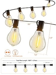 DAMAING Outdoor String Lights