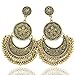 RechicGu Vintage Gold Ethnic Bali Jhumka Jhumki Lotus Mexico Gypsy Dangle Earrings Traditional Ear Studs with Gift Box