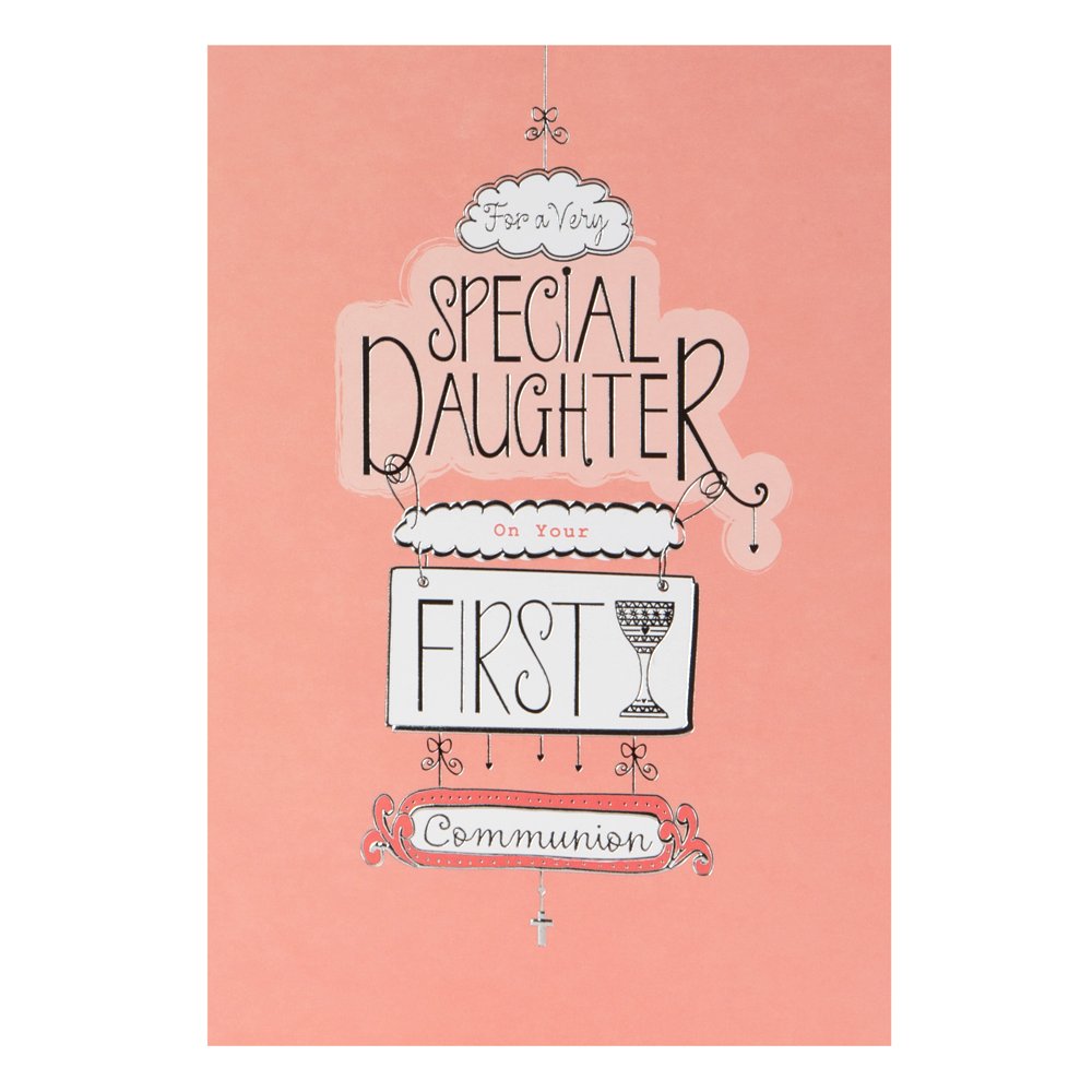 Hallmark Communion Card For Daughter 'Pride And Happiness' - Medium