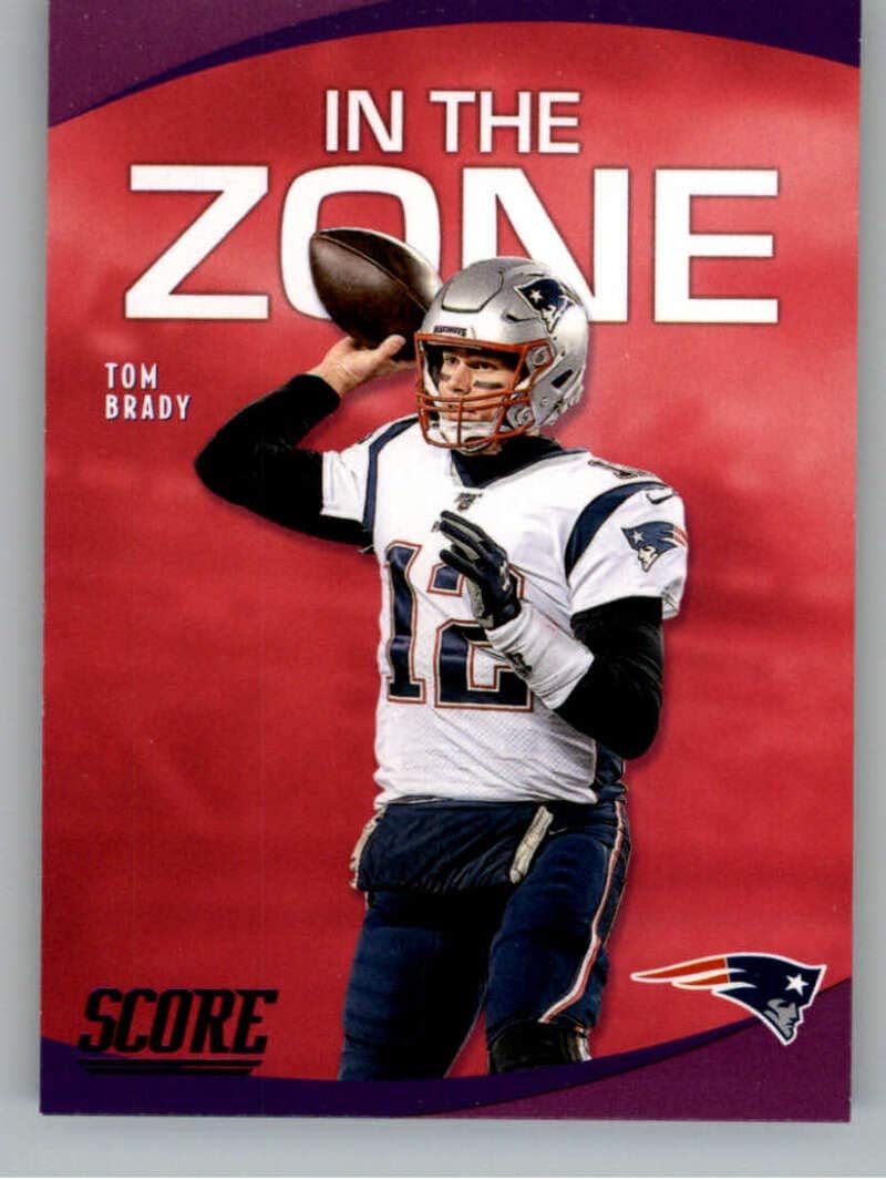 Amazon Com 2020 Score In The Zone Purple Football 4 Tom Brady New England Patriots Official Nfl Retail Only Parallel Trading Card From Panini America Collectibles Fine Art