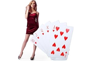 Geelin 4ft Casino Night Vegas Party Game Theme Party Decoration Royal Flush Cardboard Stand-up Cutout Freestanding Casino Photo Prop for Poker Night Parties Decoration