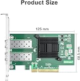 10Gtek 10Gb PCI-E NIC Intel X520-DA2 82599ES Dual SFP+ PCIe Ethernet view 4