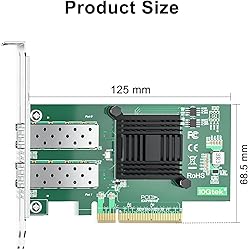 10Gtek 10Gb PCI-E NIC Network Card, Dual