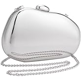 Gets Acrylic Clutch Purses for Women Gold Metallic Purse Silver Unique Handbag for Wedding Party Prom