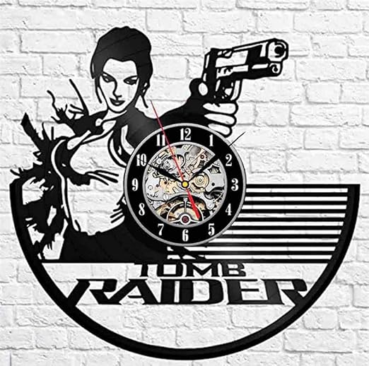 mzzxc Hogar Luces LED de 7 Colores Reloj de Pared de Vinilo Relojes de