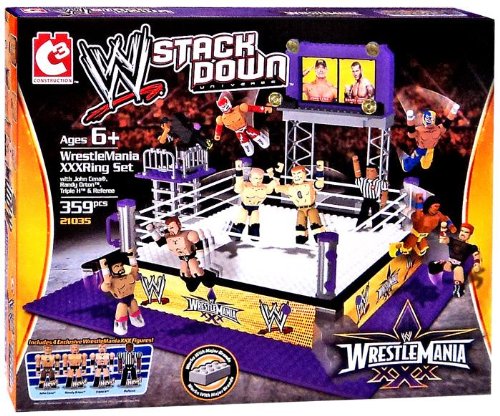 C3 WWE Wrestling Stack Down Set #21035 WrestleMania XXX Ring