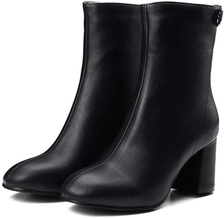 chunky block heel booties