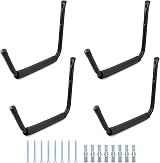 QWORK 4 Pcs Garage Ladder Kayak Storage Hooks 39cm Heavy Duty Wall Mounted 30KG view 7