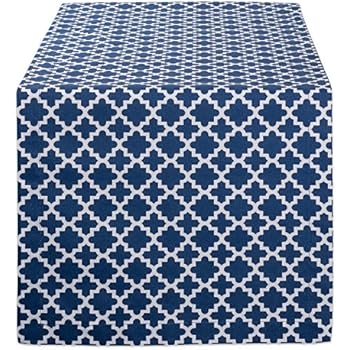 DII Lattice Cotton Table Runner for Dining Room, Foyer Table, Summer Parties and Everyday Use - 14x72
