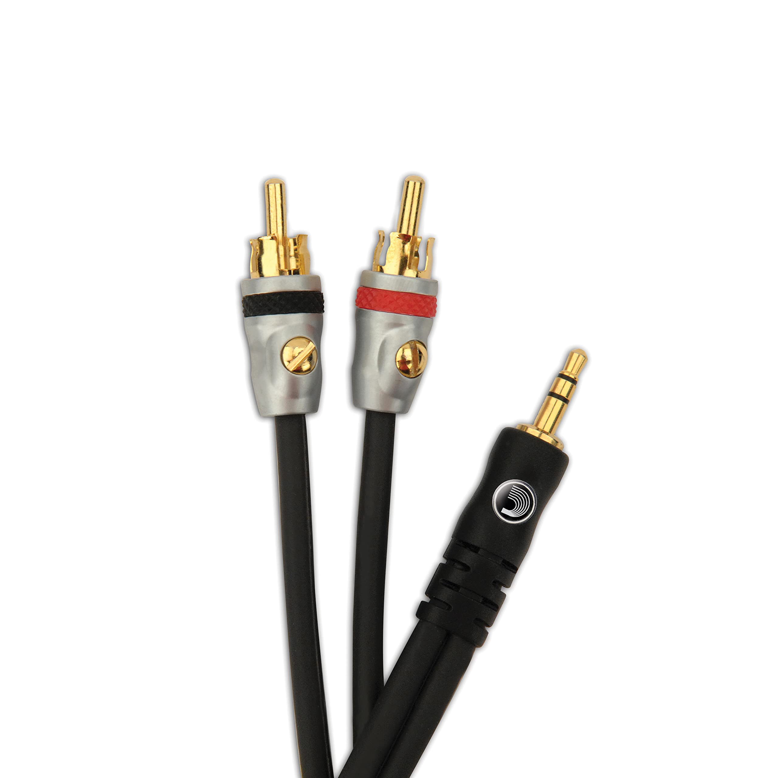 D'Addario Stereo Cable - Audio Cable - Dual RCA to Stereo Mini Cable - 5 Feet/1.52 Meters - 1 Pack