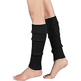 Century Star Neon Ribbed Leg Warmers for Women Girls Juniors Knitted Retro Leg Warmer for 80s Party