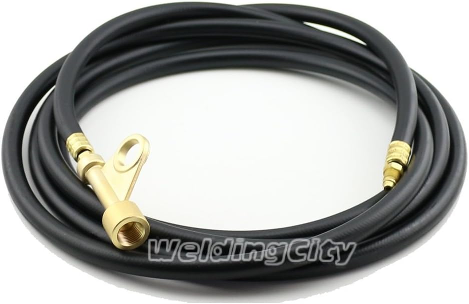 WeldingCity TIG Welding Torch Air-cooled WP-9 (125-amp)/WP-17 (150-amp) Power Cable Hose 57Y01R (12.5-ft) and Adapter 105Z57