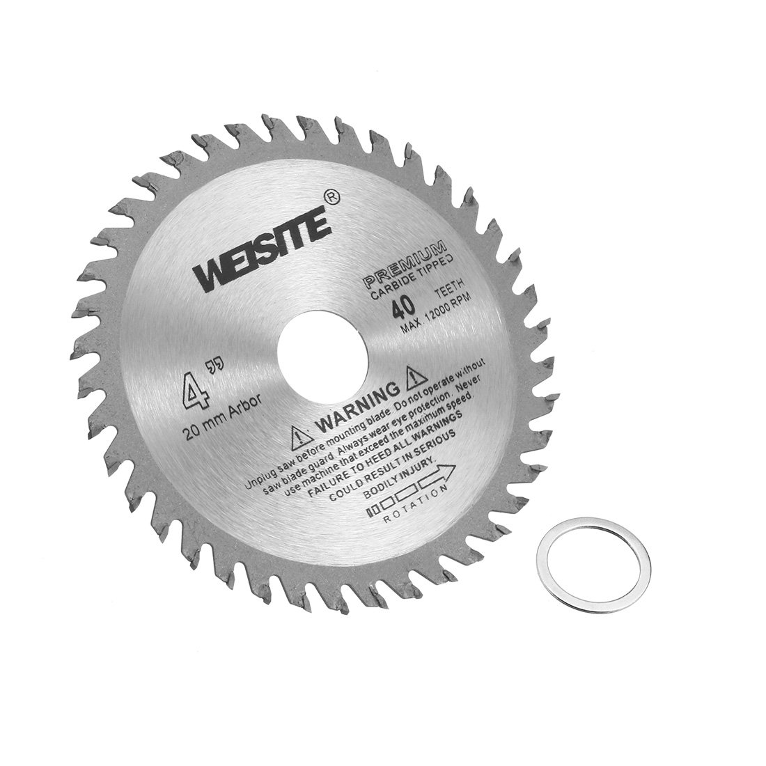 sourcingmap 4-Inch 40 Teeth 12000RPM Premium Tungsten Carbide Tipped (TCT) Circular Saw Blade with 5/8-inch Arbor