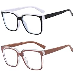 Bsreyeop Oversized Blue Light Blocker Glasses for
