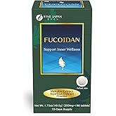 FINE JAPAN Fucoidan with Wakame Seaweed Extract & Agaricus Extract - Vegetarian kelp Supplement, 33-Day Supply (198 Capsules)