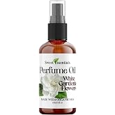 Sweet Essentials White Gardenia Flowers | 2oz | Fragrance/Perfume Oil | Made with Organic Oils | Spray On Perfume Oil - Alcohol &amp; Preservative Free