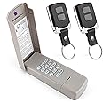 LAWOHO Purple Learn Button 377LM Wireless Keypad 371LM 373LM Keyring Remote Control Compatible with Liftmaster Chamberlain Craftsman 139.53753 139.53985D 950CD Garage Door Opener 315Mhz Security +