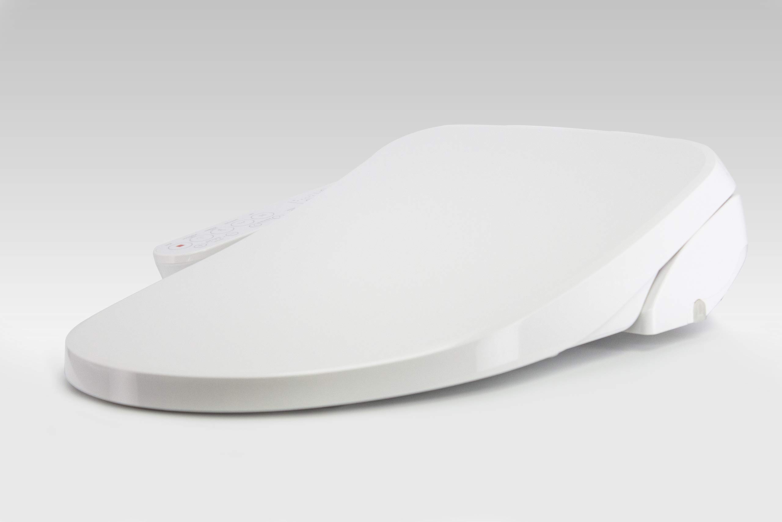ALPHA BIDET GX Wave Bidet Toilet Seat in Elongated White | Strong Spray | Stainless Steel Nozzle | 3 Wash Functions | LED Nightlight | Warm Air Dryer | Oscillation and Pulse