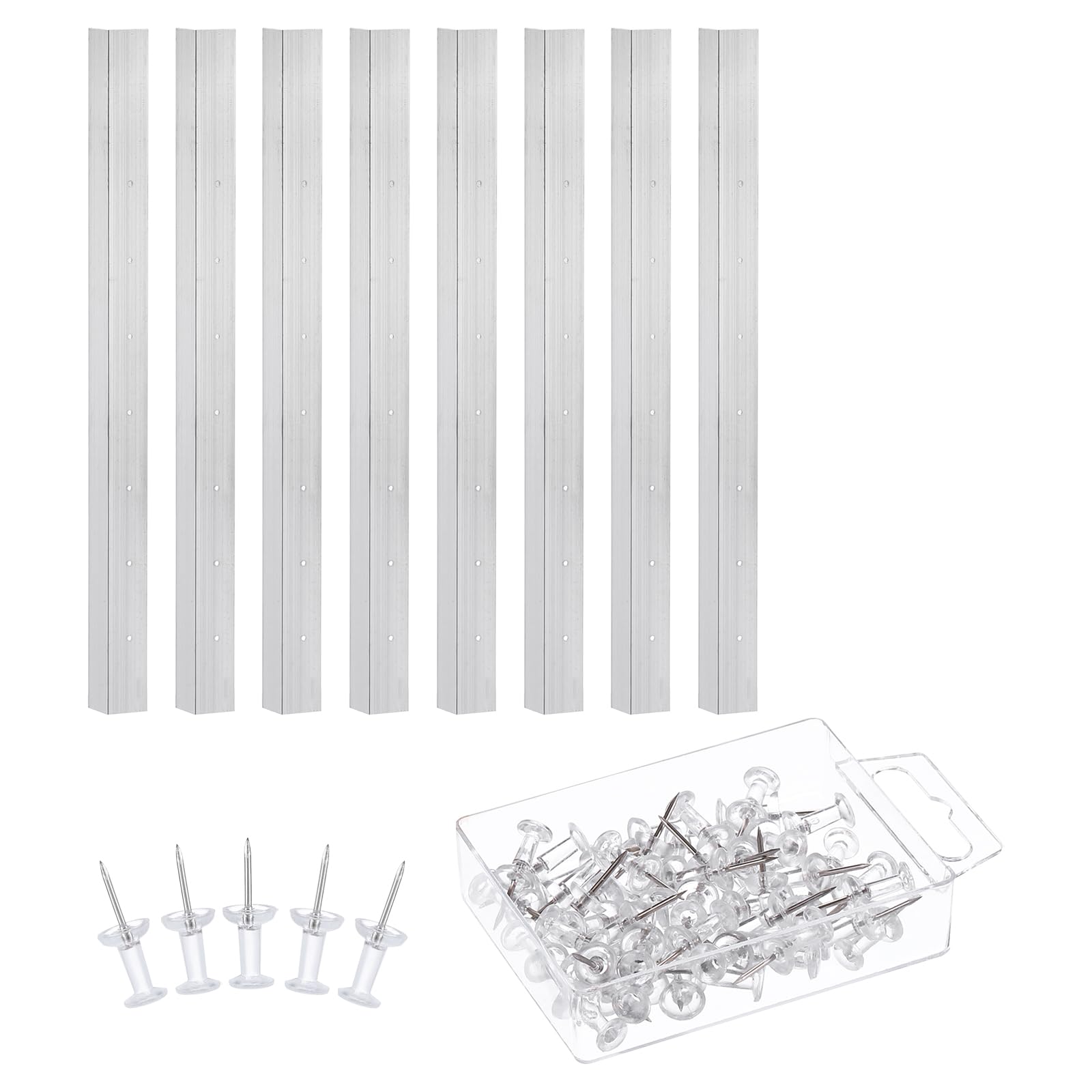PATIKIL 12 Inch Layout Block System for Stained Glass Panels, 8pcs Stained Glass Supplies with 50 Push Pins for Stained Glass Making Craft