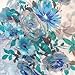 GERINLY Blue Turquoise Scarf Shawl Peony Print Beach Wrap Pretty Scarves for Women Hawaii Head Cover for Travel