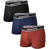 BAMBOO COOL Mens Underwear Trunks for Man Soft Waistband Open-fly Support Briefs(3 or 4 pack)