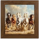 Alison Kingsgate Modern 12x12 Walnut Frame Engineered Wood Perspex Front view 8
