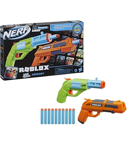 Amazon.com: Nerf F2479EU4 Roblox Jailbreak: Armoury, Includes 2