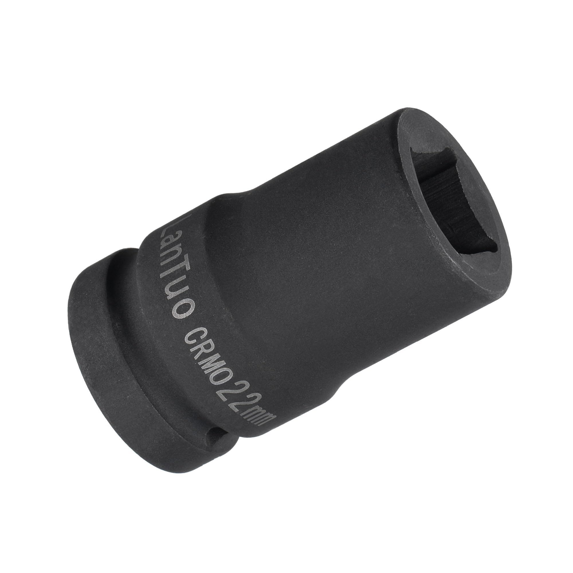Unifizz 1 Inch Drive - 22mm Deep Impact Socket with 6 Point Design, Heat-Treated Cr-V Steel 80mm Length, Metric Sizes