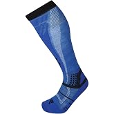 Lorpen T3 Men's Ski Light Eco Sock, Great for Winter Sports, Eco-Friendly &amp; Sustainable, Tall and Cushioned, Blue, Size Large