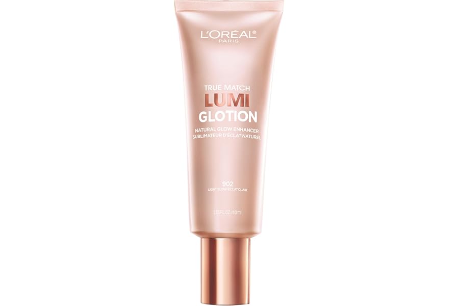 L’Oreal Paris Makeup True Match Lumi Glotion, Natural Glow Enhancer, Illuminator Highlighter, Bronzing Drops For a Sun-Kissed Glow, 902 Light
