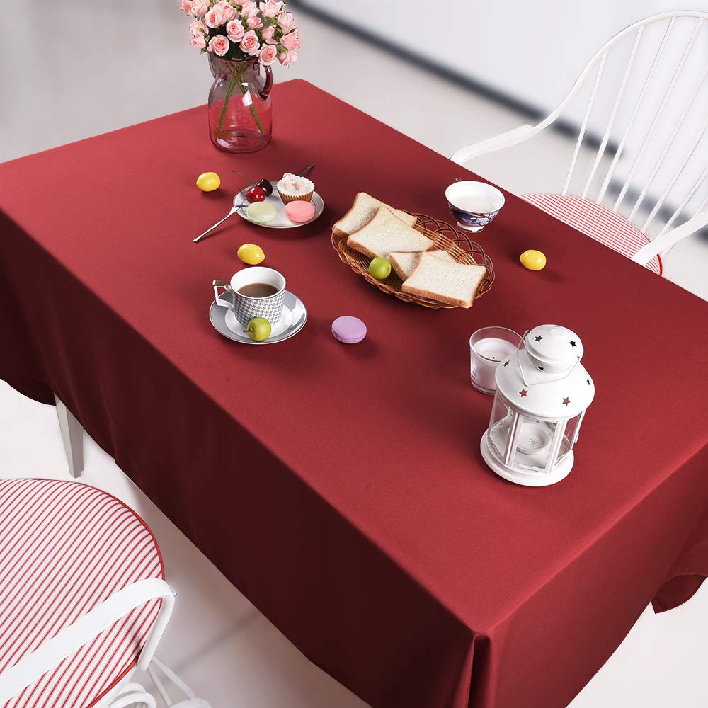 Bistros and Indoor Dining NICETOWN White Buffet Table Cloth 60 x 84 1