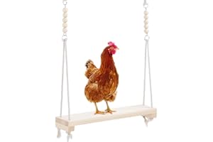 Chicken Swing Wooden Chicken Hanging Swing Toys Climbing Stand Ladder Training Toys for Hens Medium Large Bird Parrot