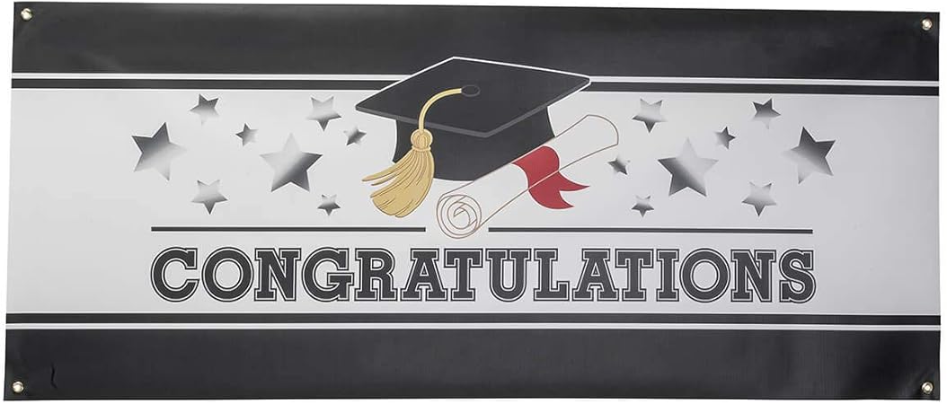 Amazon Com Fox Valley Traders Graduation Banner Premium 13 Oz