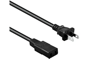 KONKIN BOO 8ft 2-Prong Square AC Power Cord Cable Lead for Roland Alpha Juno 1 & 2 106 D10 D50 Synth