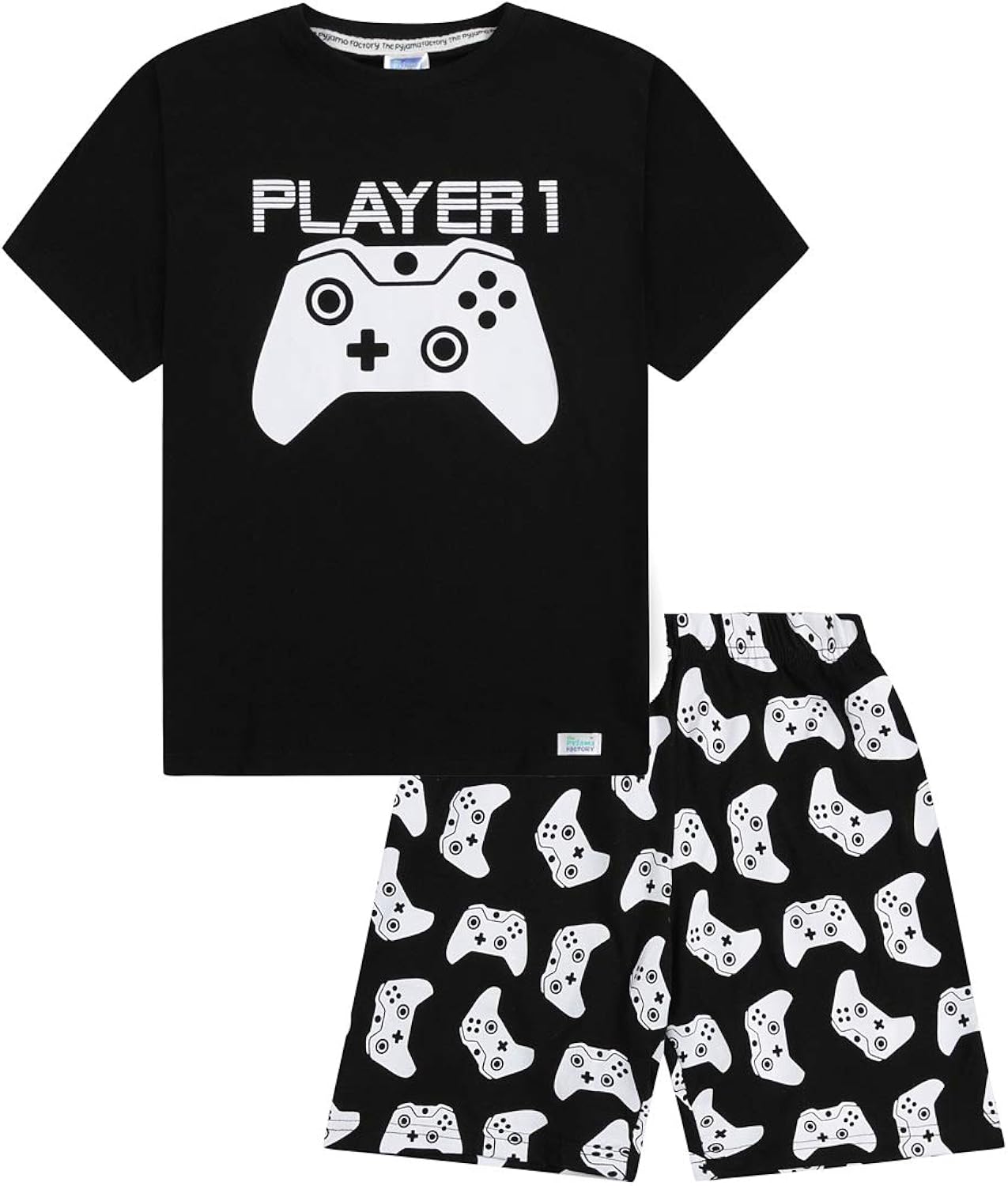 Player 1 Player 2 Gaming Controller Short Pyjamas (78 Years, Player 1
