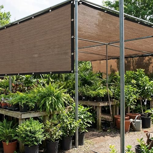 Sun Shade Netting, Sun Protection Net 80% UV Shade Fabric, Shade Cloth Greenhouses Windproof Cover with Eyelets, for Greenhouse/Garden/Pergola/Patio Lawn