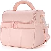 GZSXXTS Insulated Lunch Bags, Cute Quilted Lunch Box for Women, Lightweight Puffy Padded Waterproof Lunch Tote, Reusable Lunch Cooler for Work Picnic Travel