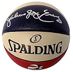 Philadelphia 76ers Julius Erving Autographed Official ABA Basketball - Authenticated by JSA