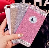Vproof iPhone 6 Plus Case/iPhone 6s Plus Case , Luxury Hybrid PC Hard Shiny Bling Glitter Sparkle With Crystal Rhinestone [Artificial Diamond] Cover Case For iPhone 6/6s Plus [5.5 Inch] (Pink+Crystal Rhinestone)