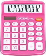 CATIGA 12 Digit Desktop Calculator Dual Power Large LCD