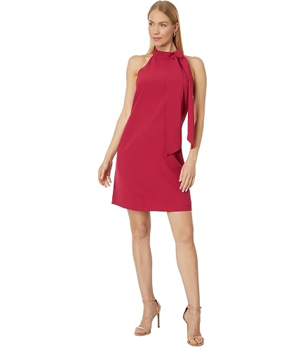 Vince Camuto Womens Tie Neck Short Halter Dress Navy 12 at Amazon Women's Clothing store