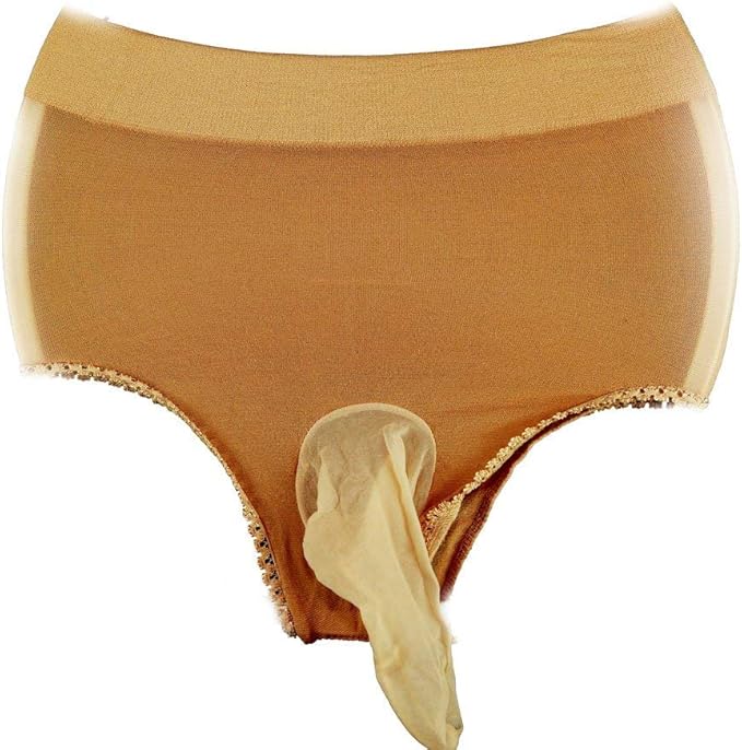 Men's Underpants Nylon Transparent She Under Closed Thong Unique