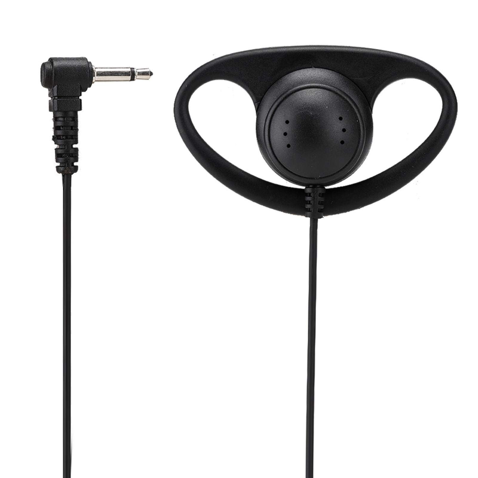 Cuifati D Shape Earpiece, 3.5mm Listen Only Earpiece, Ear Hook Earpiece, for MP3 player, For CD player, Shoulder Microphone