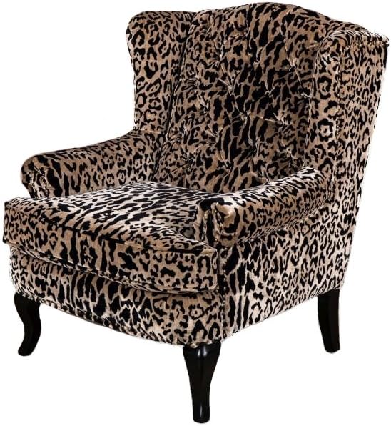 Peppermill Interiors Leopard Print Armchair Velvet Animal Print Chair Statement Chair Accent Chair Amazon Co Uk Kitchen Home