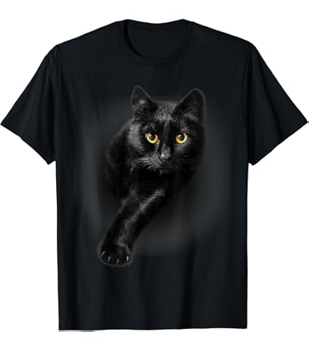 Amazon.com: Black Cat Eyes Men Women Kids T-Shirt : Clothing