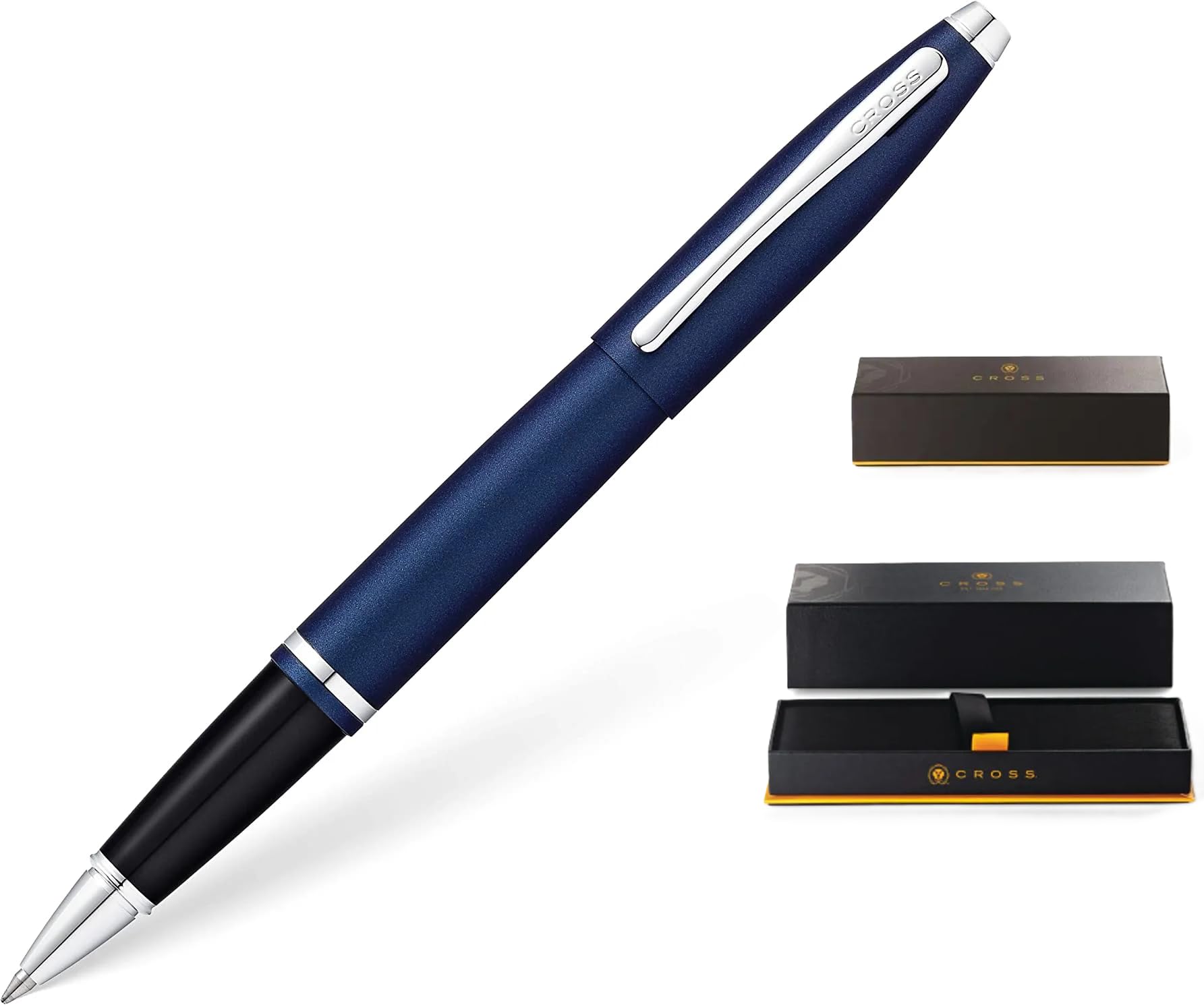 CROSS AT0115-18 Calais Matte Metallic Midnight Rollerball Pen Including Gift Box - Blue