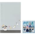Kawaii Mini Korean Weekly Undated Planner + 1 dalgaru sticker sheet - 128 pages, Soft PVC Cover Cute Small stationery for school, academic, teens, women, girls (Cookies n Cream (Gray))
