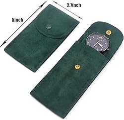 xianshengle Portable Velvet Watch Snap Pouch Travel