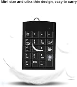 Liukouu USB Numeric Keypad Mini 19-Key Keyboard for Laptop PC Black view 2
