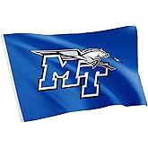 Desert Cactus Middle Tennessee State University MTSU Flag - 3 x 5 Feet Raiders Banner, Indoor/Outdoor Durable Fabric, 100% Polyester Design (Style 1)